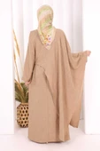 Pelerinli Elbise 6068 Vizon thumbnail 6