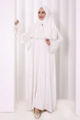 Dantelli Namaz Feracesi 6093 Ekru thumbnail 1