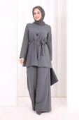 Kolyeli Tunik Pantolon Takım 8027 Antrasit thumbnail 1