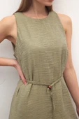 3093 SATEEN KEMER DTYL. UZUN ELBİSE thumbnail 11