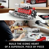 Mould King V12 Engine Model Kit  +1366 Parça thumbnail 3