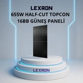 LEXRON 655W 132 CELL 16BB HALF-CUT TOPCON 16BB GÜNEŞ PANELİ thumbnail 1