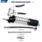 Gres Pompası 600 CC Şeffaf Gres Tabancası Tek El Profesyonel Yeni Nesil thumbnail 2