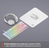 (OUTLET) SteelSeries QcK Medium Gaming Oyun Mousepad - Beyaz thumbnail 2