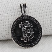Bitcoin 925 Ayar Gümüş Kolye Ucu thumbnail 1