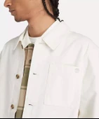 Timberland Washed Canvas Chore Erkek Ceket Beyaz thumbnail 3