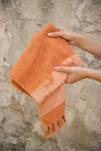Cotton Collection Bukle Plaj Havlusu Çapa Orange thumbnail 3