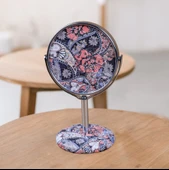 Ayaklı Suni Deri̇ Kaplama Ayna 15CM thumbnail 1