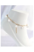 Gold Renk Sallantılı İncili Halhal thumbnail 1