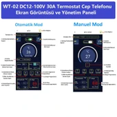 Yate10 Smart Wifi DC12-100V 30A Güneş Panel Termostat/ Timer thumbnail 3