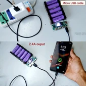 Çift USB 5V 2.4A Ledli Micro Type-C Powerbank Modülü thumbnail 6