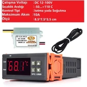 STC-1000 DC12-100V 10A Güneş Paneli Termostatı thumbnail 2