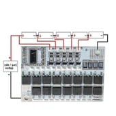 5S 100A LiFePO4 Balanslı BMS Beyaz PCB thumbnail 5