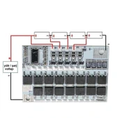 5S 100A LiFePO4 Balanslı BMS Beyaz PCB thumbnail 7