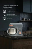Fantom Nfest Hm 1500 Stand Mixer - Antrasit thumbnail 8