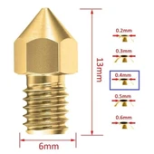 3D Yazıcı-Printer MK8 0.4mm Pirinç Nozzle thumbnail 3