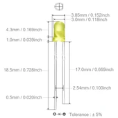 3mm Led Sarı Diyot Diffused 1 Adet thumbnail 5