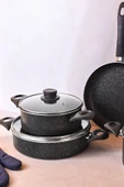 Perotti MasterGranito Black 7 Parça Tencere ve Tava Seti thumbnail 4