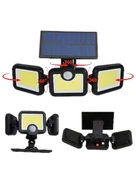 Hareket Sensörlü Solar Bahçe Lambası Güçlü Led Duvar Projektörü thumbnail 4