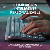 Logitech MX Keys S - Açık Gri, İspanyolca QWERTY düzeni thumbnail 3
