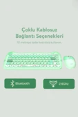 Everest Catty Mini KM-6285 Yeşil TKL Kablosuz Klavye Mouse Seti thumbnail 2