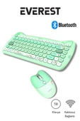 Everest Catty Mini KM-6285 Yeşil TKL Kablosuz Klavye Mouse Seti thumbnail 1