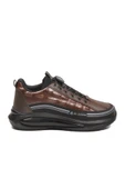 Siyah Kahve Memory Foam Erkek Sneaker thumbnail 1