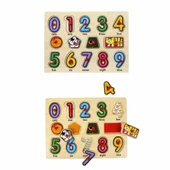 130444 Ahşap Raptiyeli Puzzle Saat thumbnail 2