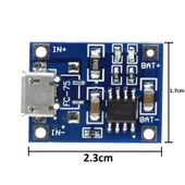 TP4056 Micro USB Girişli Li-Po Pil Şarj Devresi thumbnail 4