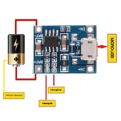 TP4056 Micro USB Girişli Li-Po Pil Şarj Devresi thumbnail 8