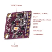 TCS34725 RGB Renk Algılama IR Filtre Sensör Modül thumbnail 5