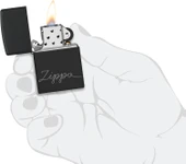 Zippo Logo Black Matte Dizayn Çakmak thumbnail 4