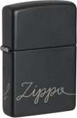 Zippo Logo Black Matte Dizayn Çakmak thumbnail 1