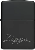 Zippo Logo Black Matte Dizayn Çakmak thumbnail 2