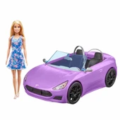 Barbie ve Havalı Arabası - Mor Araba-Mavi Elbiseli thumbnail 4