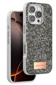 Onegif Apple iPhone 16 Pro Bright Simli Kapak - Gümüş thumbnail 1