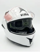 VRT - ÇENE AÇILIR VİZÖRLÜ KASK [MD-808] [BEYAZ] [L] thumbnail 1