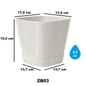 Omnipazar SO-ZB03 Zambak Dekoratif Plastik Saksı 3.4 Litre No:3 thumbnail 2