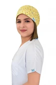 Sarı Papatya Desenli Cerrahi Bone B75 thumbnail 2