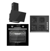 Tecna Frytec Siyah Cam Ankastre Set thumbnail 1