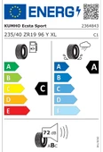 KUMHO ECSTA SPORT PS72 235/40R19 96Y Yaz Lastiği - 2026 thumbnail 3