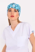 Mavi Koyun Desenli Cerrahi Bone thumbnail 3