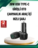 3a Güç Kapasiteli Usb & Type-c Çakmaklık Şarj Adaptörü thumbnail 1