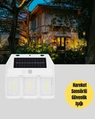Suya Dayanıklı Solar Duvar Lambası – Akıllı Gece Sensörlü Işık thumbnail 4
