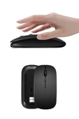 Kablosuz Mouse Fare Şarjlı Bluetooth Wireless Çift Modlu Sessiz thumbnail 3