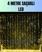 4 Metre Yılbaşı Şelale Led Perde Işık Ev Bahçe Dekor thumbnail 1