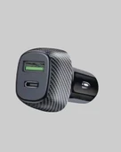 Araç Tipi Hızlı Şarj Adaptörü Type-c Pd Usb Çift Port Kompakt thumbnail 3