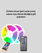 Sese Duyarlı 10m Smart Şerit Led Ios Android Kontrollü Rgb Işık thumbnail 2