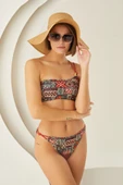 Renkli Lave İp Detaylı Tek Alt Bikini thumbnail 4