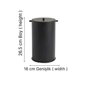 Kobos Nova Çöp Kovası 5L Mat Siyah KBW-908MB thumbnail 5